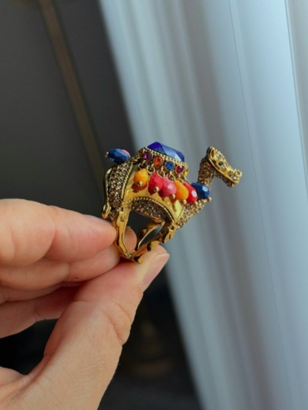 RARE Kate Spade Spice Things Up Camel Cocktail Ring - Picture 5 of 5